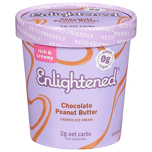 Enlightened Ice Cream, French, Chocolate Peanut Butter 16 fl oz | Desserts | Festival Foods Shopping