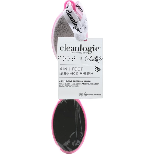 Cleanlogic Foot Buffer & Brush, 4 In 1, Footcare
