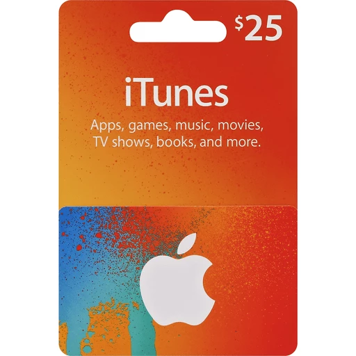 schedel Verlichting raken iTunes Gift Card $25 | Gift Cards | NuNu's Market