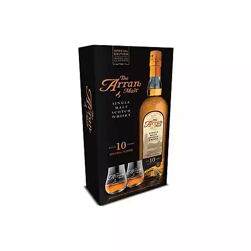 Arran 10 Yr Scotch Gift Set (750 ML