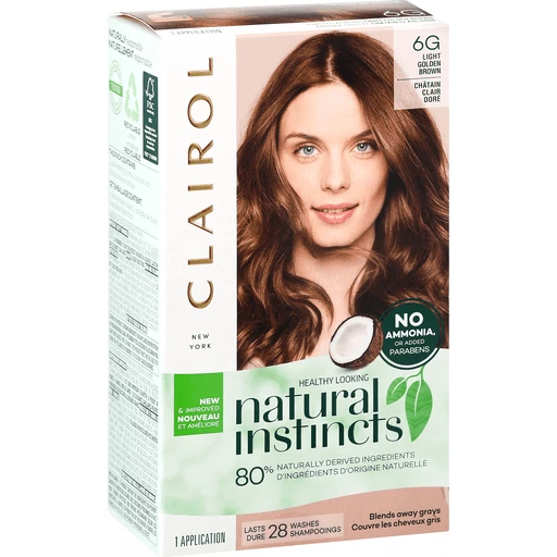 Clairol Natural Instincts Hair Color, Light Golden Brown 6G | Shop | Oak  Point Market
