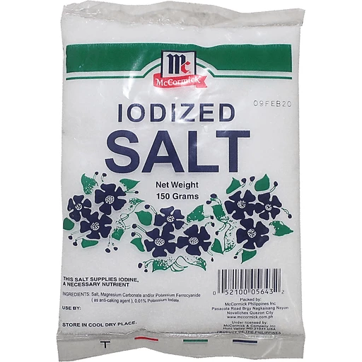 McCormick Iodized Salt | 150g | Salt & Spices | Walter Mart