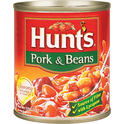 Can dog eat hunts pork and beans
