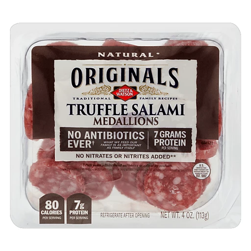Dietz & Watson - Originals Truffle Salami Medallions | Packaged Cheese &  Meats | D'Agostino