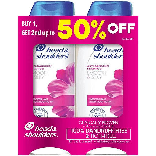 Head & Shoulders Shampoo Smooth & Silky 170ml Buy 1 Get 1 at 50% Off | Hair  Care | Walter Mart