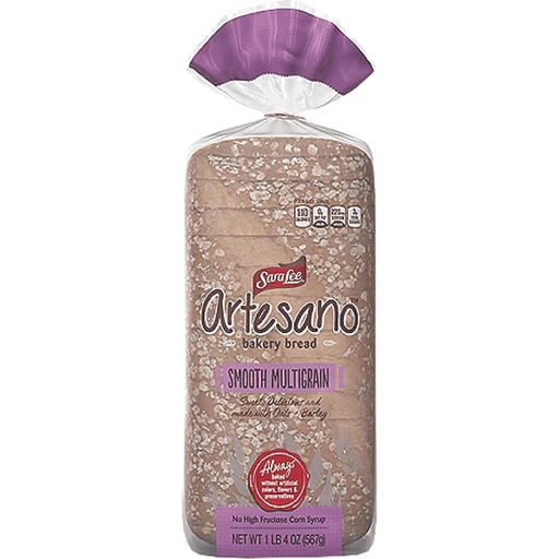 Sara Lee Artesano Smooth Multigrain Bakery Bread, 20 oz | Breads from the  Aisle | Festival Foods Shopping